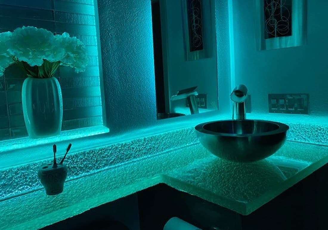 Bathroom glass countertop (BC74)