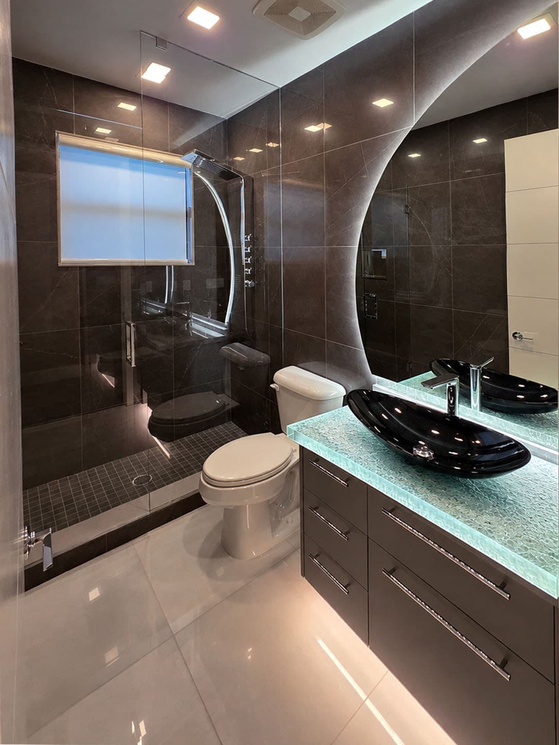 Bathroom Glass Countertop (BC305)