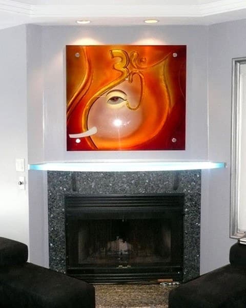 CUSTOM GLASS FIREPLACE (GF14)