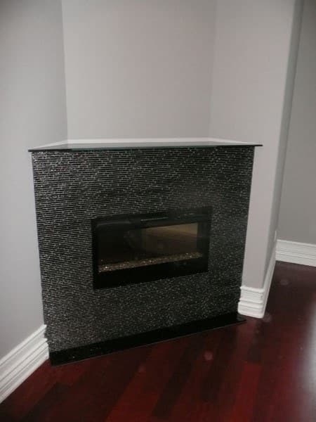 GLASS MANTEL AND STEP FOR FIREPLACE (GF113)