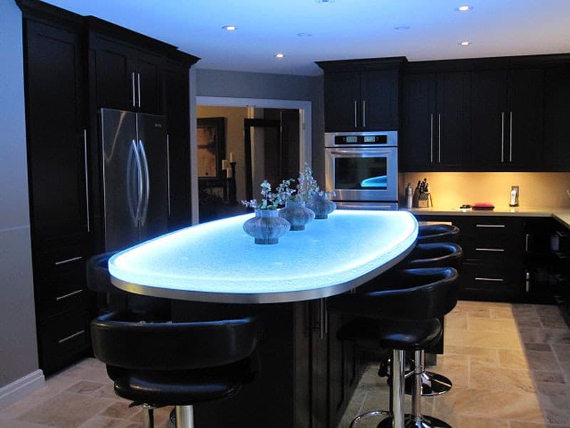 Kitchen Glass Island - ULTRA CLEAR GLASS 1 1/2" (KI19)