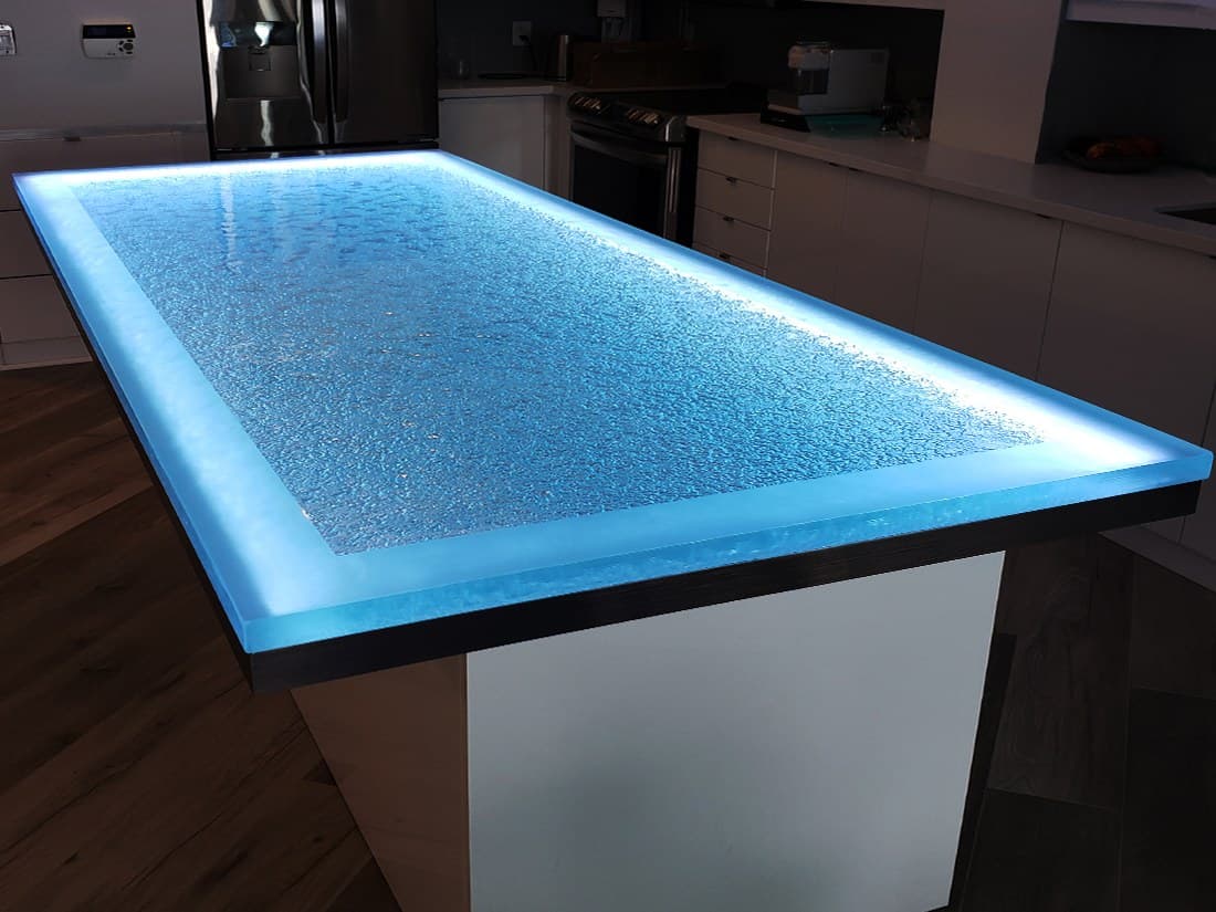 TEXTURED GLASS ISLAND (KI112)