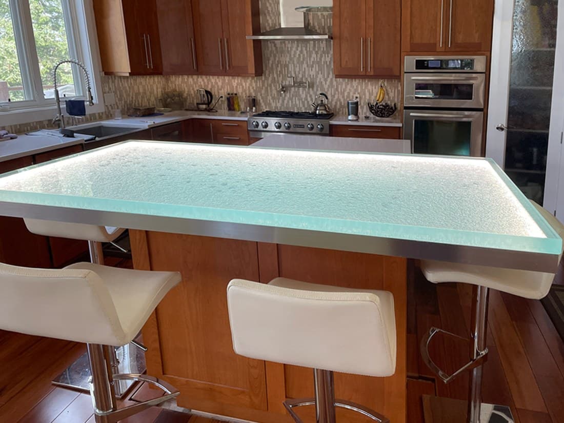 TEXTURED GLASS ISLAND (KI122)