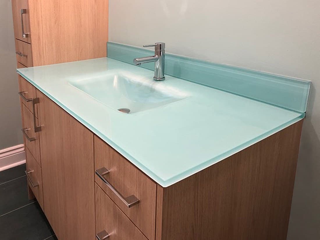 INTEGRATED "VITRA" GLASS SINK (IS223)