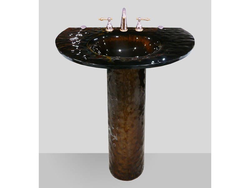 Glass Sink - "Half-Moon" (Brown Translucent) (PDS11)
