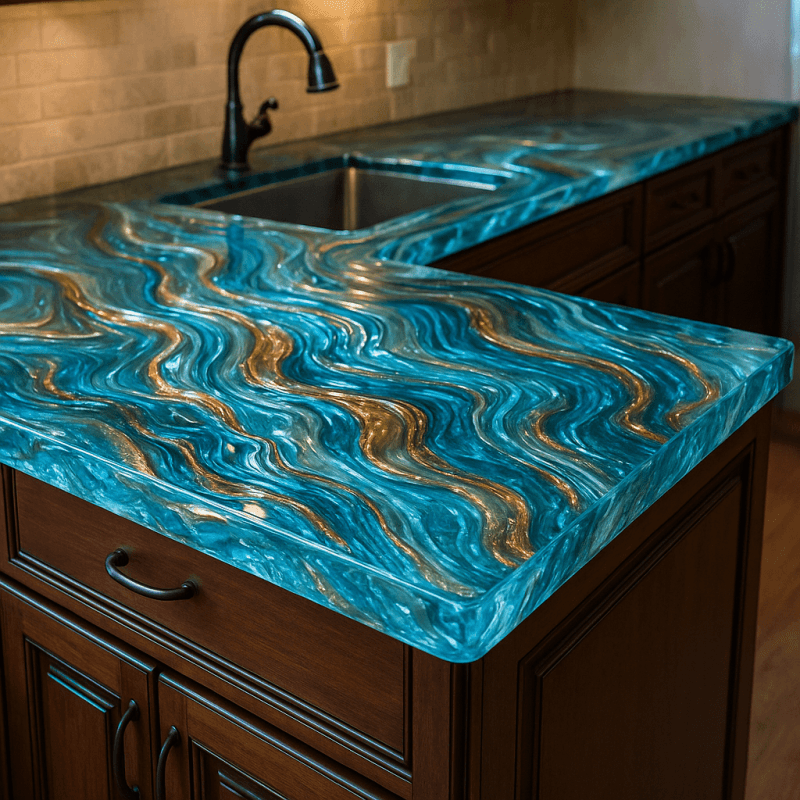 Stunning Design Ideas for Glass Countertops in Entertaining Spaces