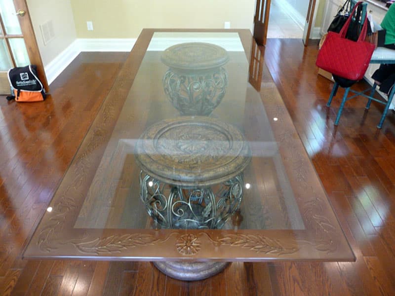 Carved Glass Table Top (FRT19)