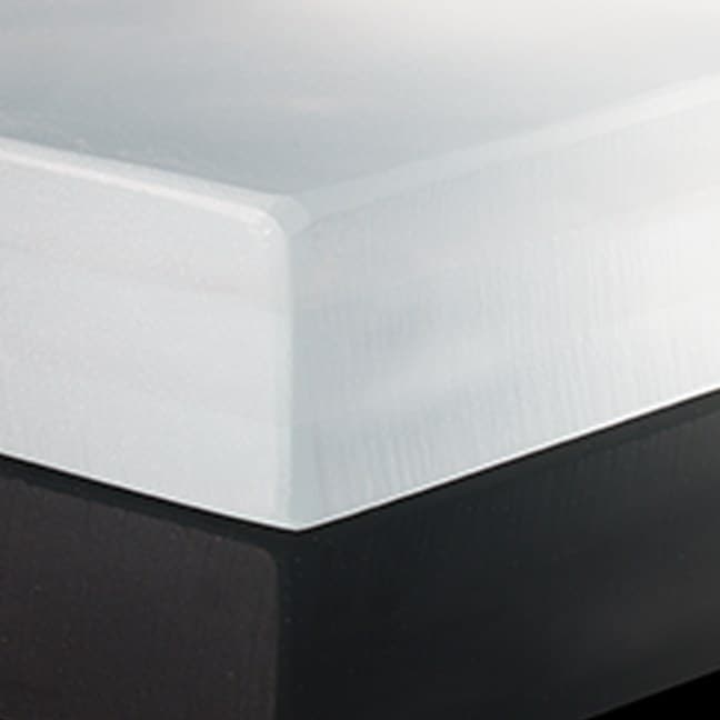 Fire polished edge (satin)