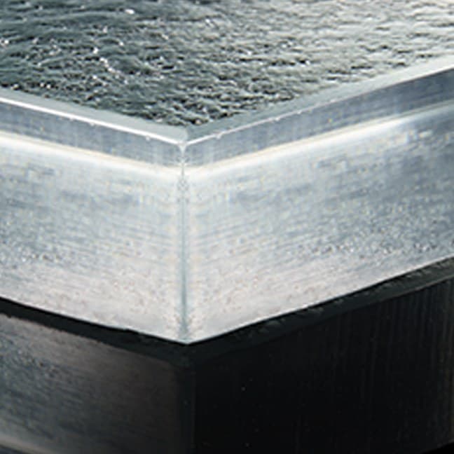 Flat polished edge (clear)