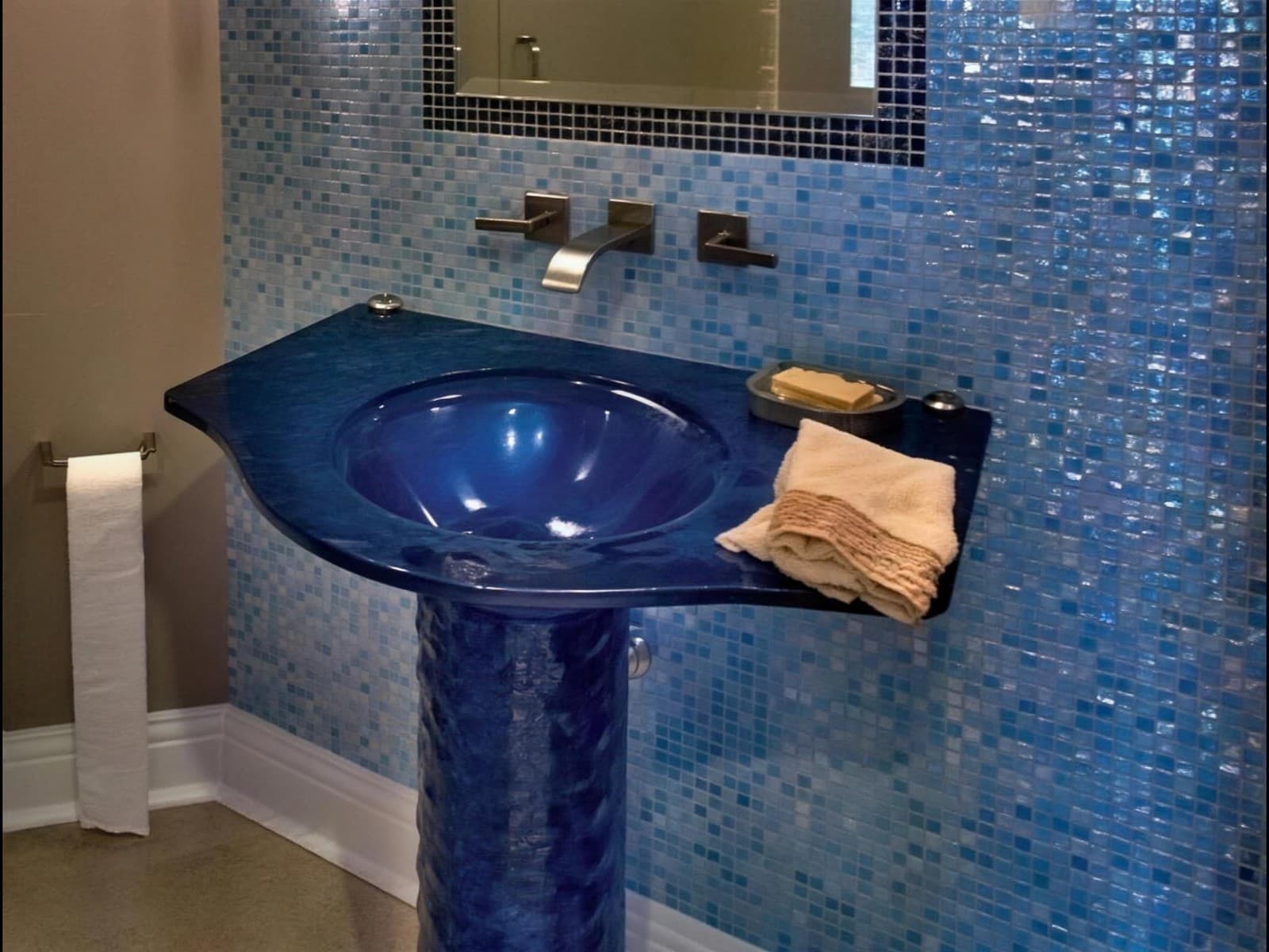 Pedestal Glass Sinks
