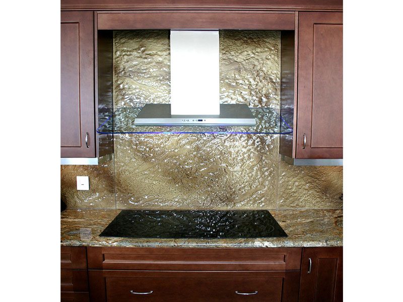 glass backsplash