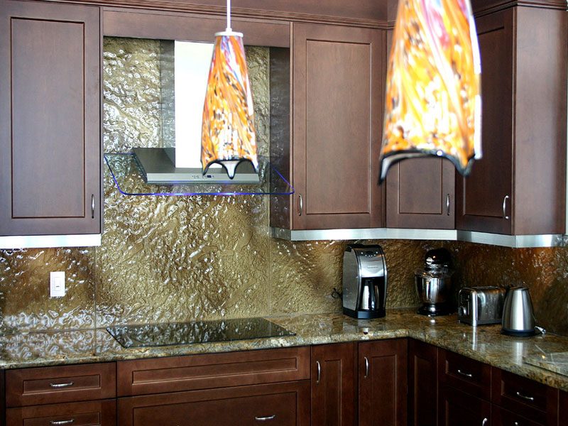 glass backsplash