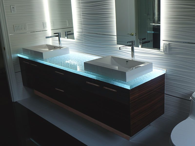 Bathroom glass countertop Fima and Sofa
