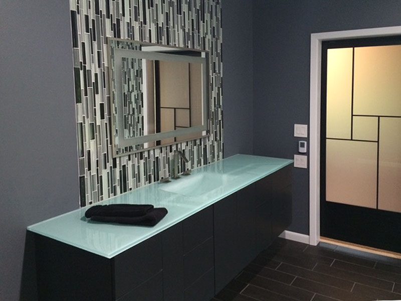 Integrated glass sink Nik Seiber