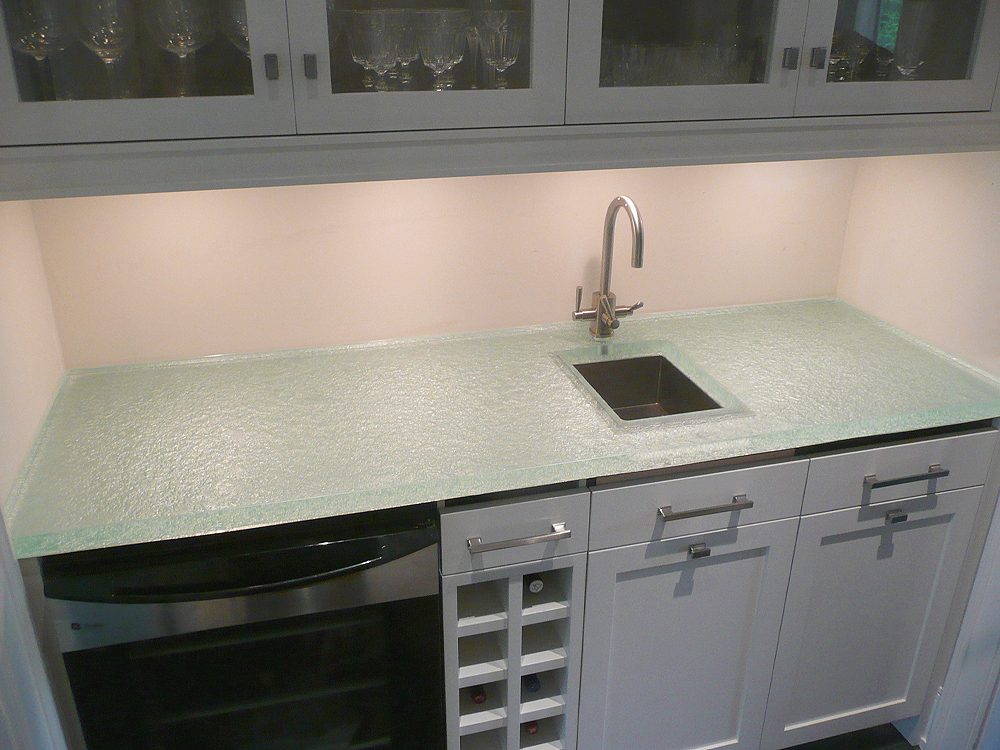 Kitchen glass countertop Gracious living1