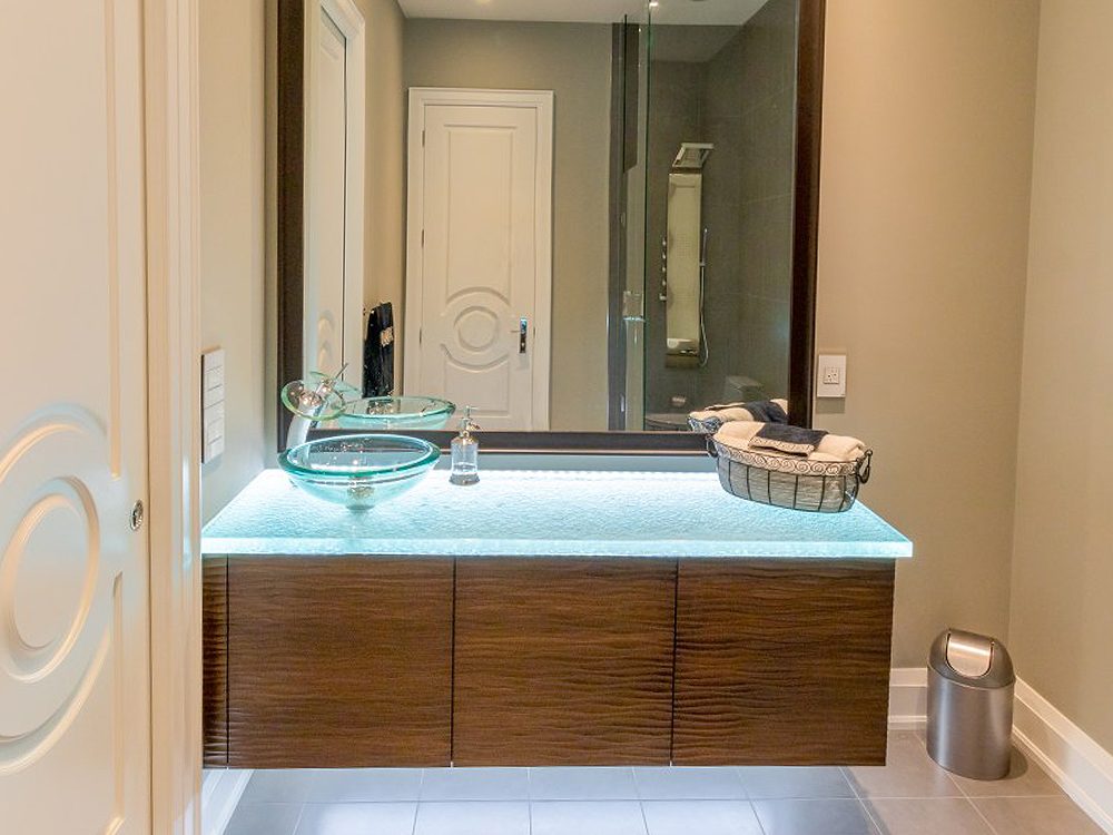 Tempered glass counters