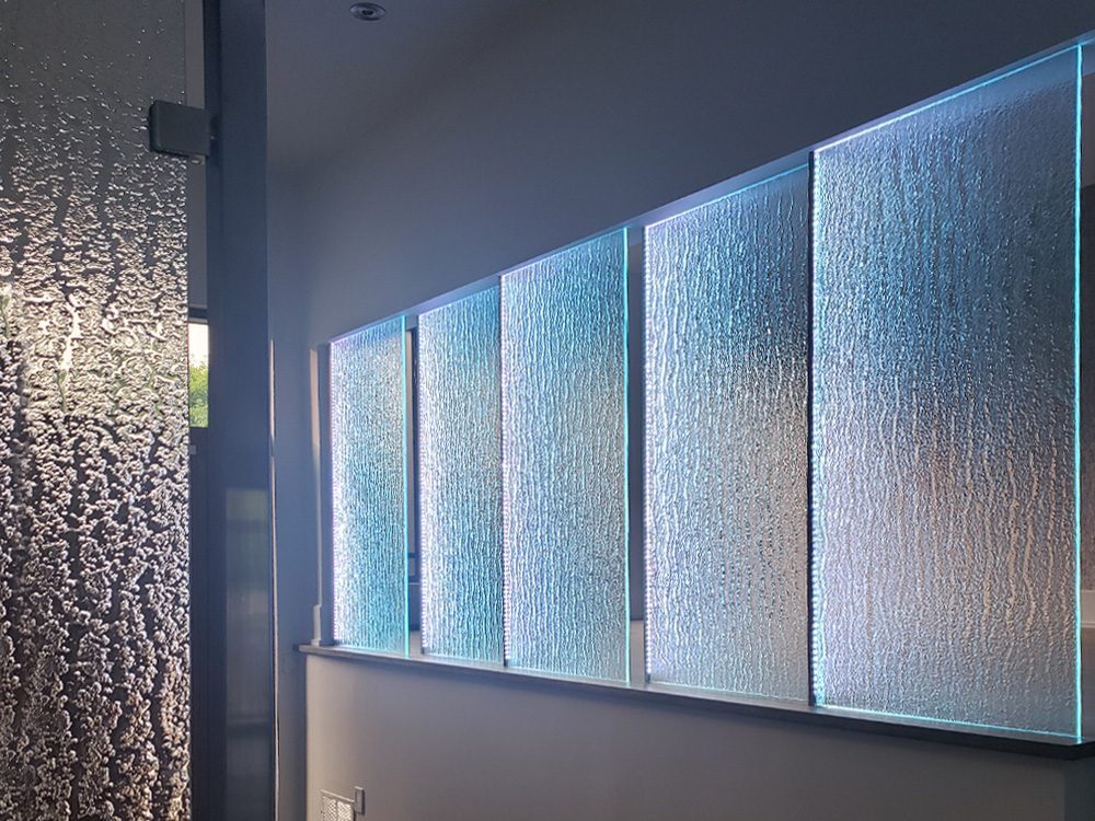 textured glass panels
