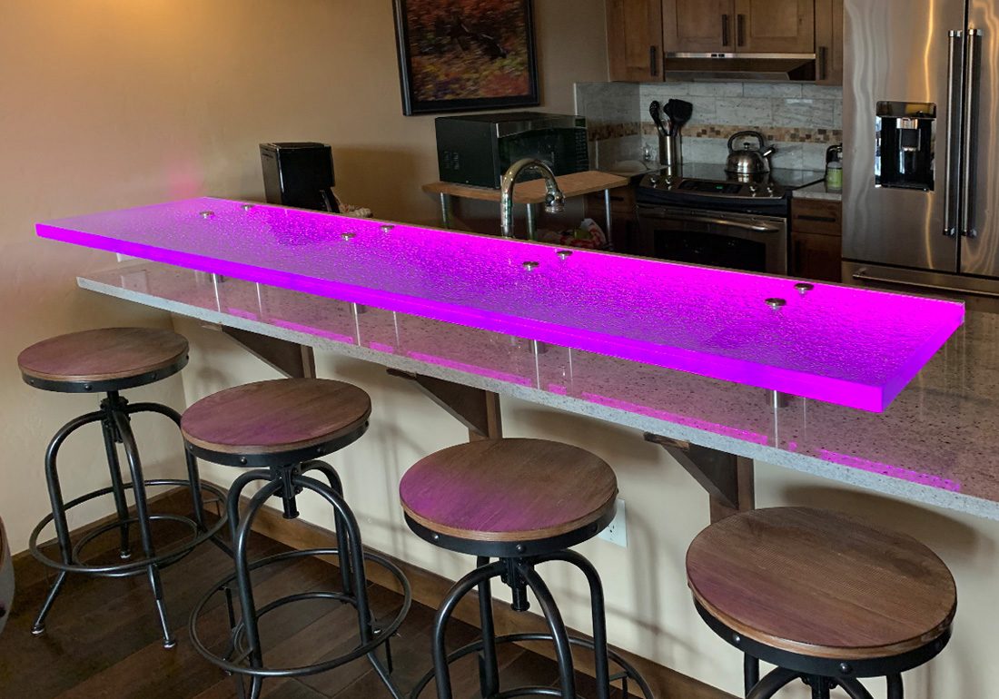 glass bar top