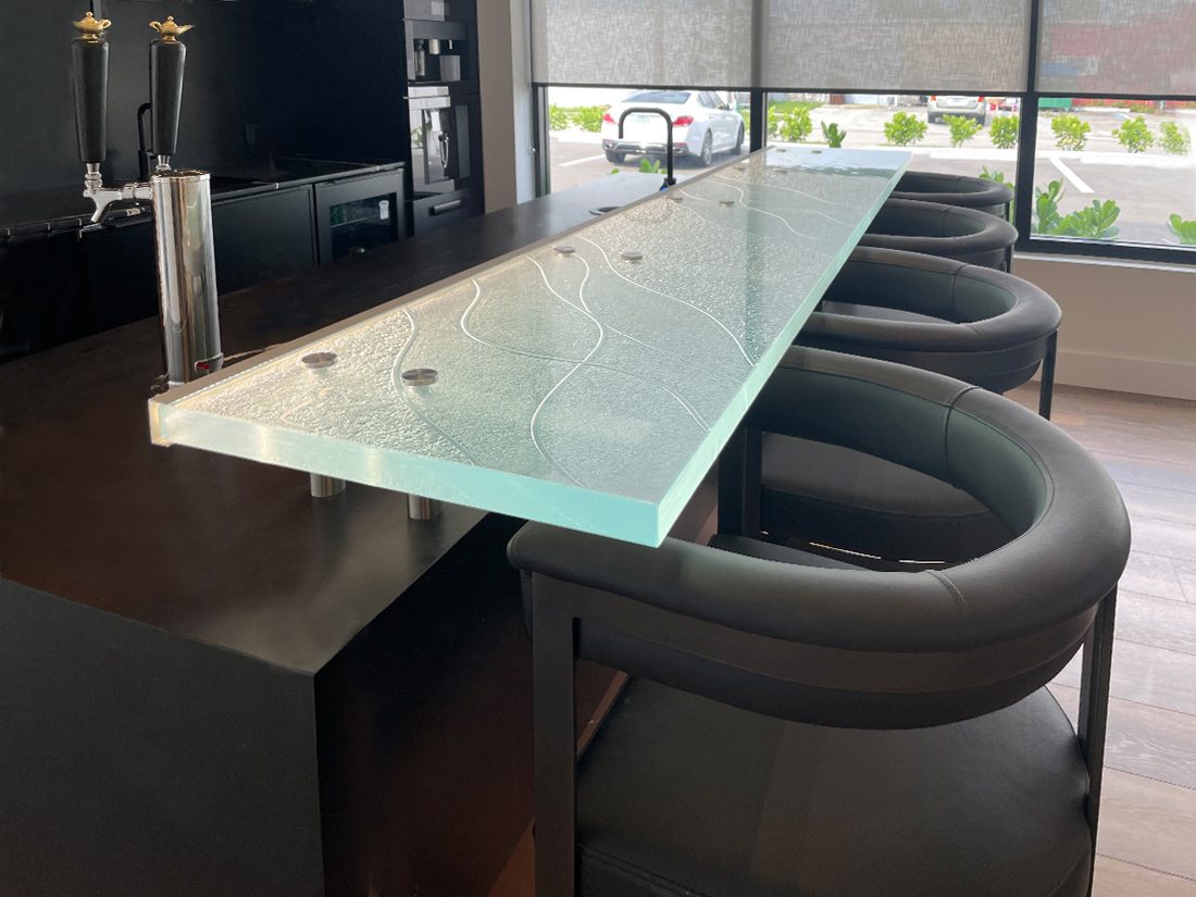 Raised glass bar top Jordan1