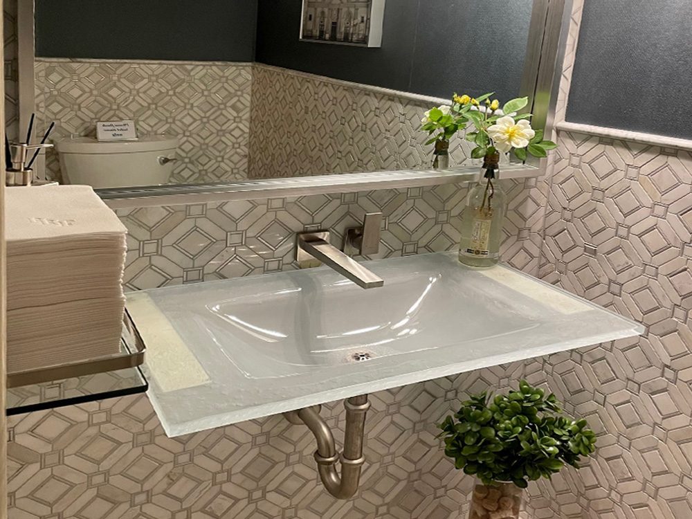 glass sink
