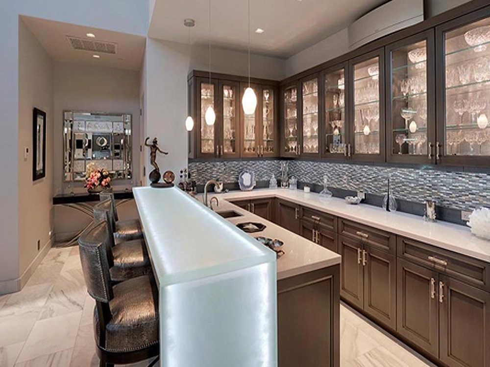 glass bar top