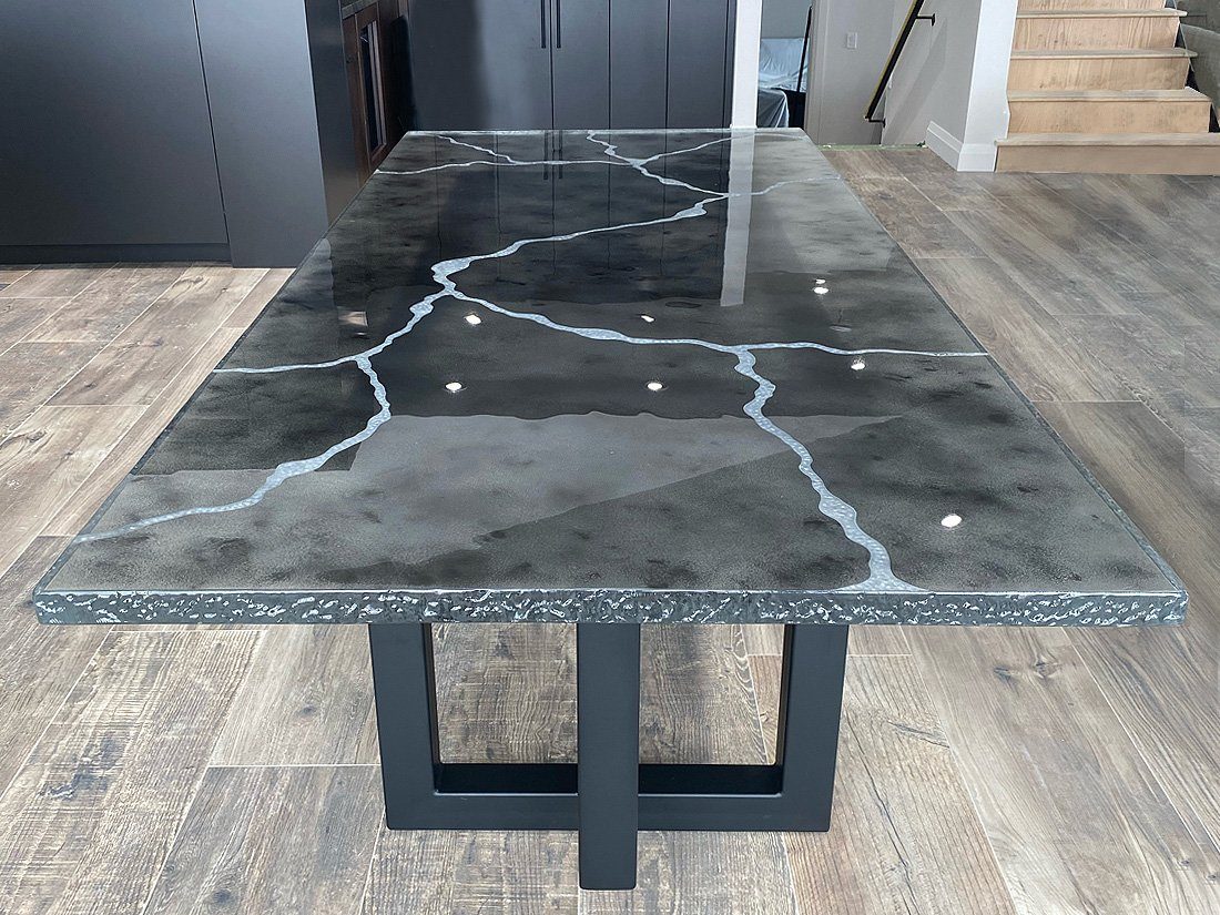 Commercial glass countertops